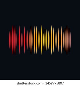 Sound waves vector illustration design template