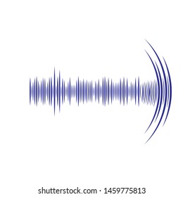 Sound waves vector illustration design template
