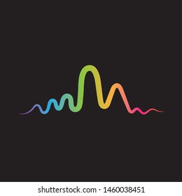 Sound waves vector illustration design template