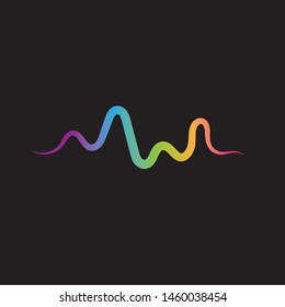 Sound waves vector illustration design template