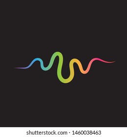 Sound waves vector illustration design template