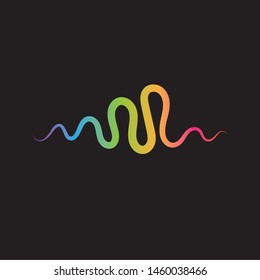 Sound waves vector illustration design template