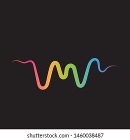 Plantilla de diseño de ilustraciones vectoriales de ondas de sonido