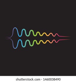 Sound waves vector illustration design template