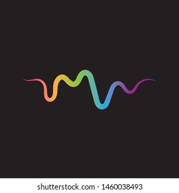 Sound waves vector illustration design template