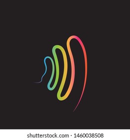 Sound waves vector illustration design template