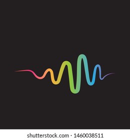Sound waves vector illustration design template