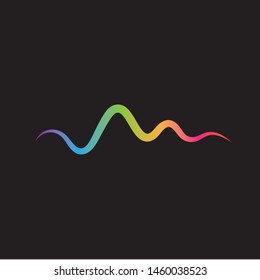 Sound waves vector illustration design template