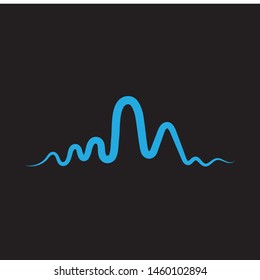 Sound waves vector illustration design template