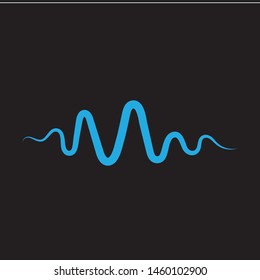 Sound waves vector illustration design template