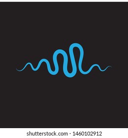 Sound waves vector illustration design template