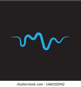 Sound waves vector illustration design template
