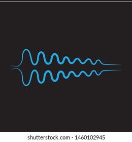 Sound waves vector illustration design template
