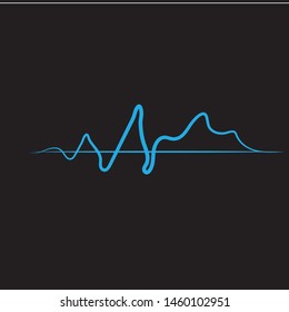 Sound waves vector illustration design template
