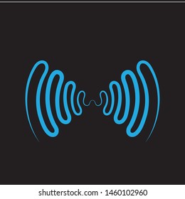 Sound waves vector illustration design template