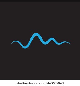 Sound waves vector illustration design template