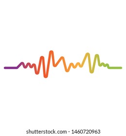 Sound waves vector illustration design template