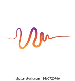 Sound waves vector illustration design template