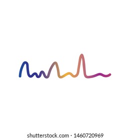 Sound waves vector illustration design template