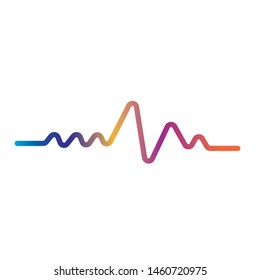 Sound waves vector illustration design template