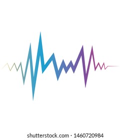 Sound waves vector illustration design template