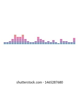 Sound waves vector illustration design template