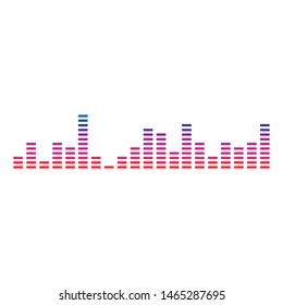 Sound waves vector illustration design template