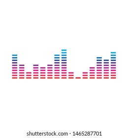 Sound waves vector illustration design template