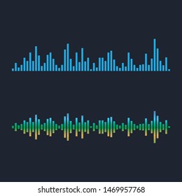 Sound waves vector illustration design template