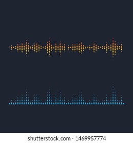 Sound waves vector illustration design template