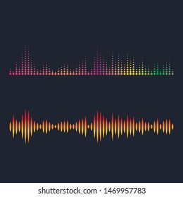 Sound waves vector illustration design template