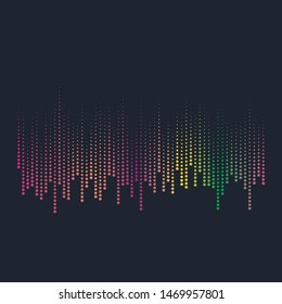 Sound waves vector illustration design template