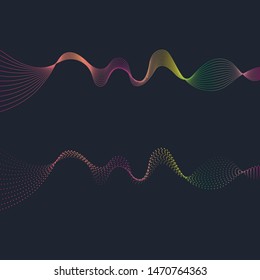 Sound waves vector illustration design template