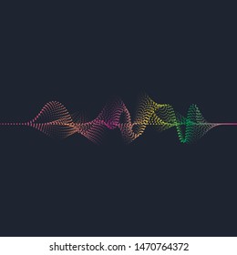 Sound waves vector illustration design template