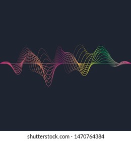 Sound waves vector illustration design template