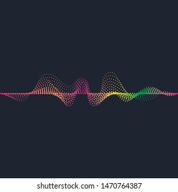 Sound waves vector illustration design template