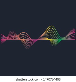 Sound waves vector illustration design template