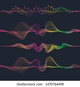 Sound waves vector illustration design template