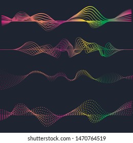 Sound waves vector illustration design template