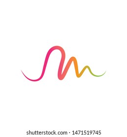 Sound waves vector illustration design template