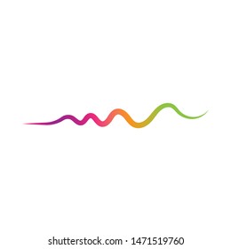 Sound waves vector illustration design template