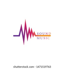 Sound waves vector illustration design template