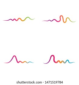 Sound waves vector illustration design template