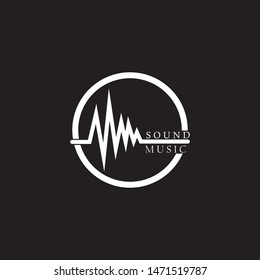 Sound waves vector illustration design template