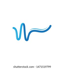 Sound waves vector illustration design template