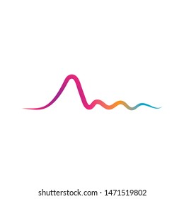 Sound waves vector illustration design template