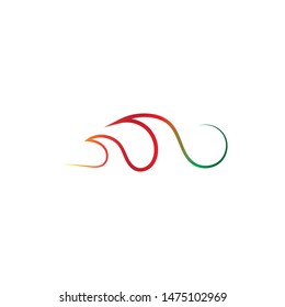 Sound waves vector illustration design