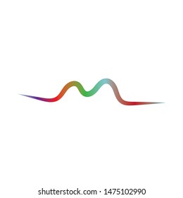 Sound waves vector illustration design