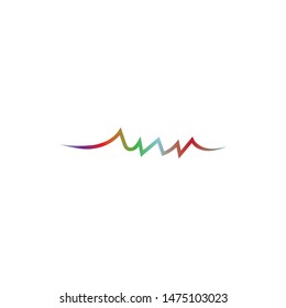 Sound waves vector illustration design