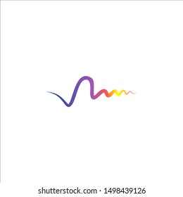 Sound waves vector illustration design template. Audio wave logo design